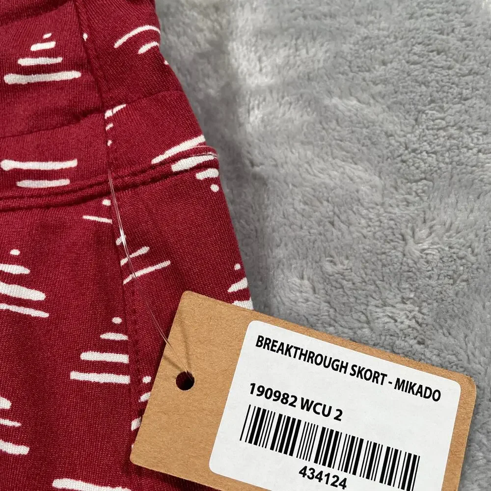 Title Nine Breaththrough Skort Medium Red Mikado Outdoor Hiking Pickleball - Picture 4 of 8